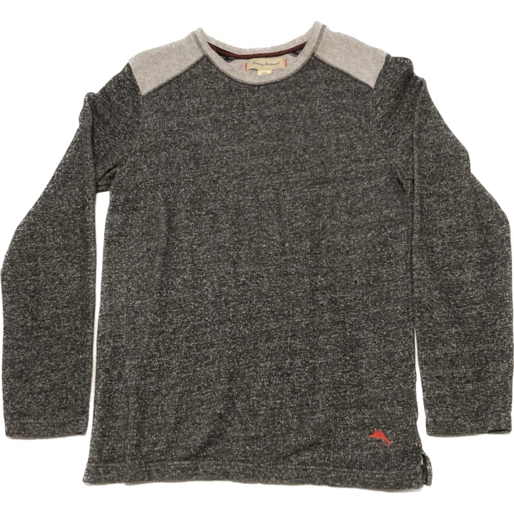 Tommy Bahama Pullover Sweatshirt Men's Medium Gray Heather Long Sleeve Crew Neck